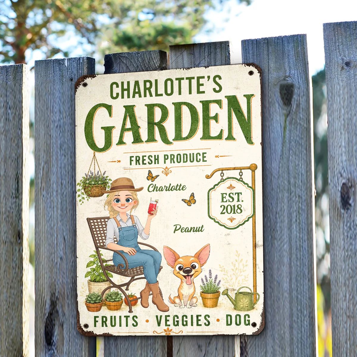 My Garden - Personalized Custom Metal Sign - Image 3