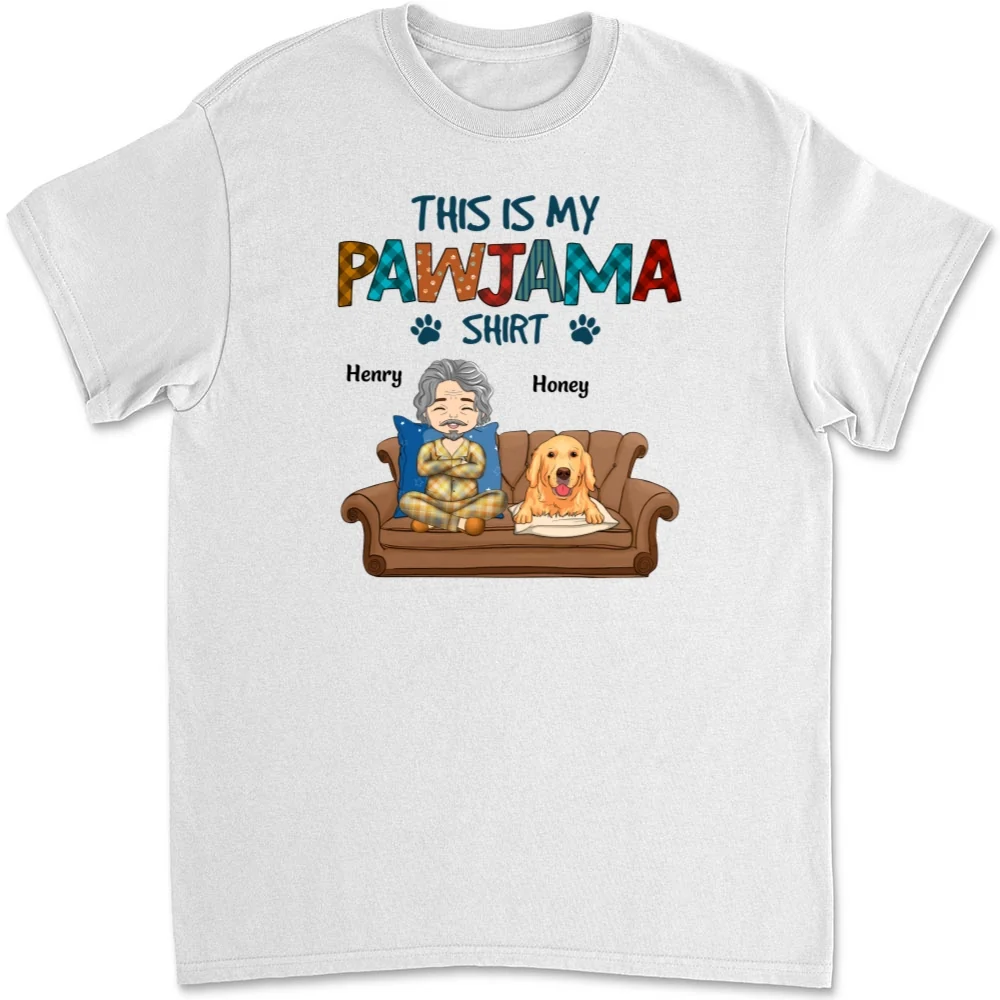 My Handsome Pawjama Sleepshirt - Personalized Custom Unisex T-Shirt - Image 5