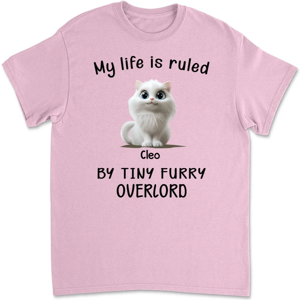 My Life Is Ruled By Cats Cartoon - Personalized Custom Unisex T-shirt - Image 8