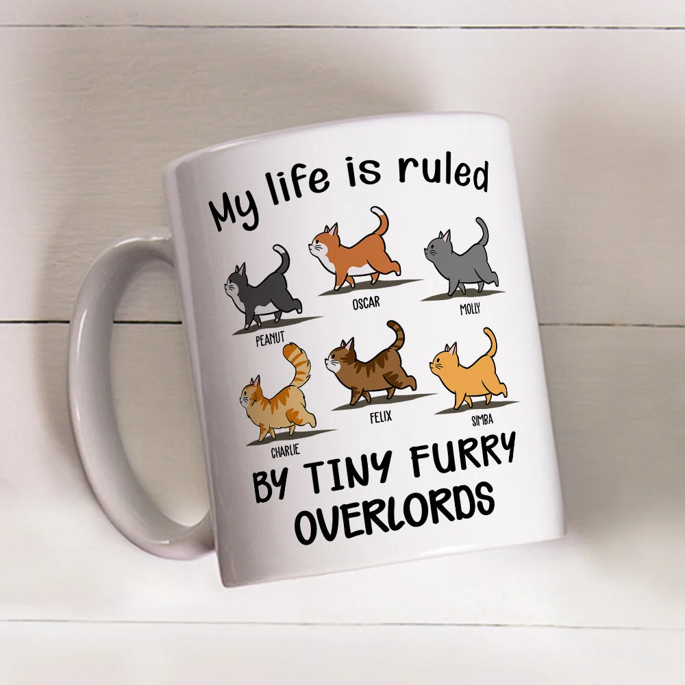 My Life Is Ruled By Cats - Personalized Custom Coffee Mug - Image 4