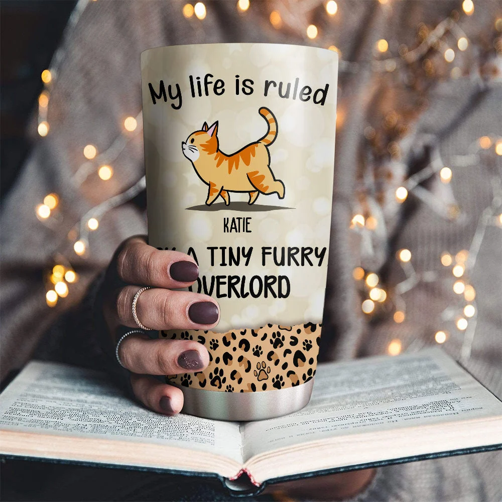 My Life Is Ruled By Cats - Personalized Custom Tumbler - Image 2