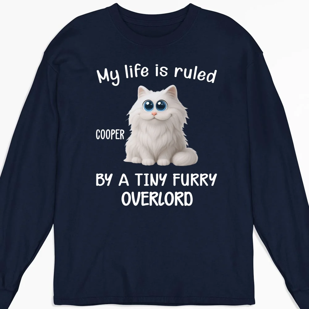 My Life Is Ruled By Chunky Cats - Personalized Custom Long Sleeve T-shirt - Image 5