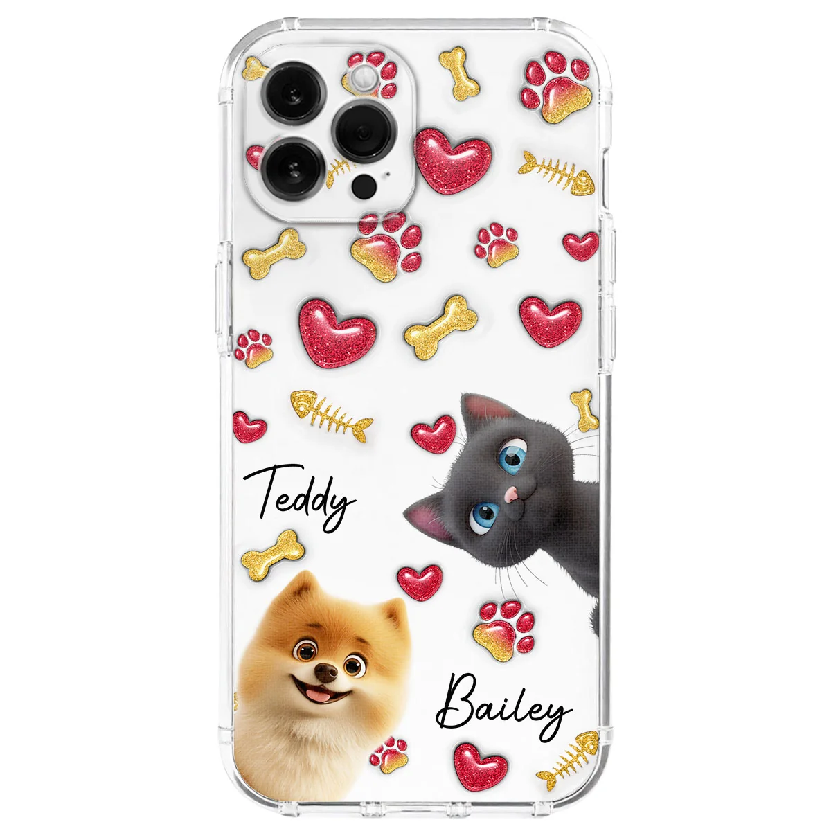 My Lovely Baby Pets - Personalized Custom 3D Inflated Effect Phone Case