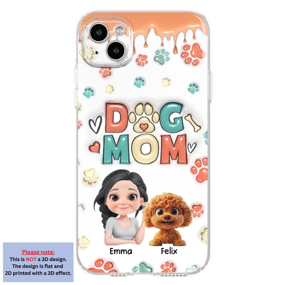 My Lovely Dog Cartoon - Personalized Custom 3D Inflated Effect Phone Case - Image 12