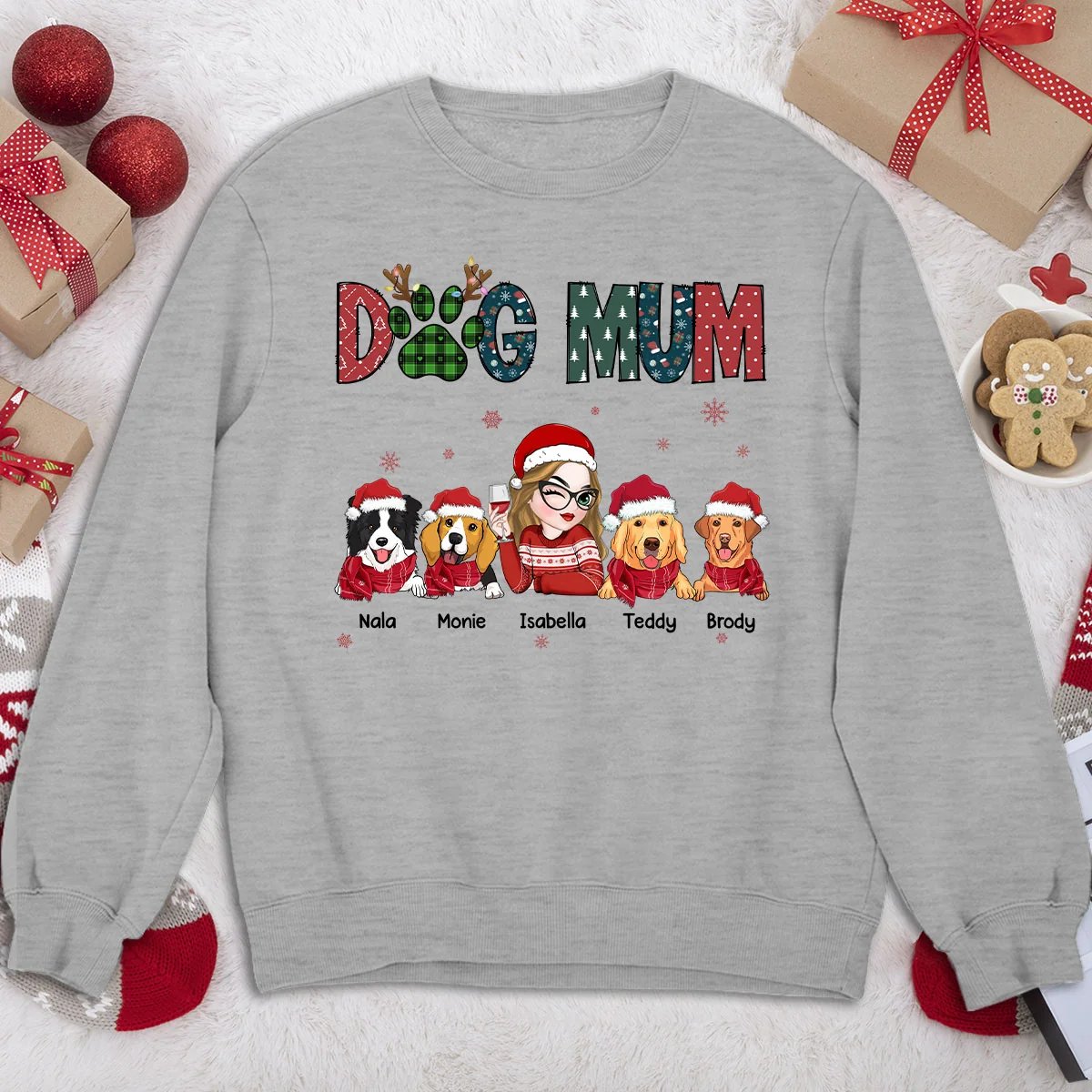 My Lovely Dog Mom - Personalized Custom Sweatshirt - Image 3