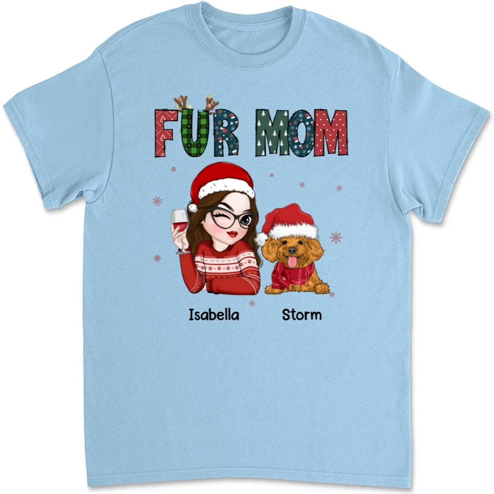 My Lovely Fur Mom - Personalized Custom Unisex T-shirt - Image 7