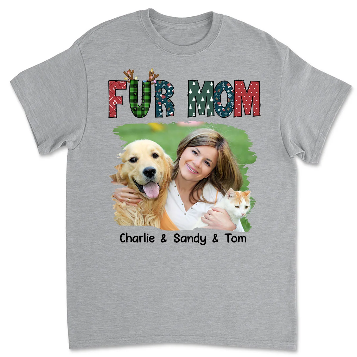 My Lovely Fur Mom Photo - Personalized Custom Unisex T-shirt
