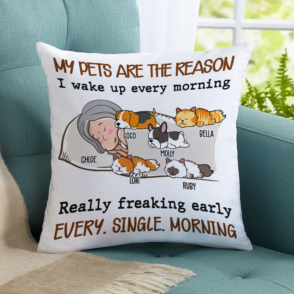 My Pet Is The Reason - Personalized Custom Throw Pillow - Image 5