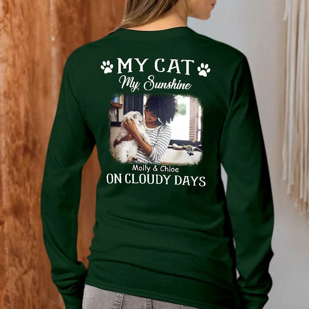 My Pet Sunshine Photo - Personalized Custom Long Sleeve T-shirt - Image 2