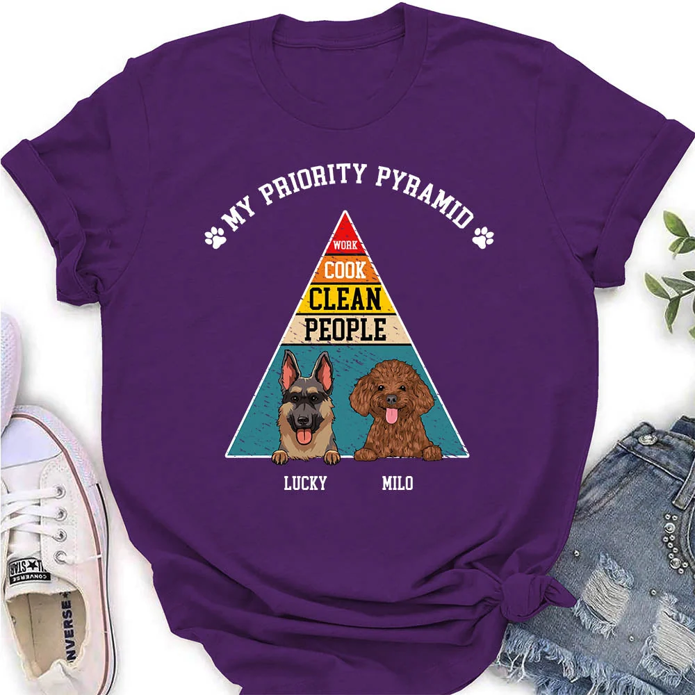 My Priority Pyramid - Personalized Custom Women's T-shirt - Image 3