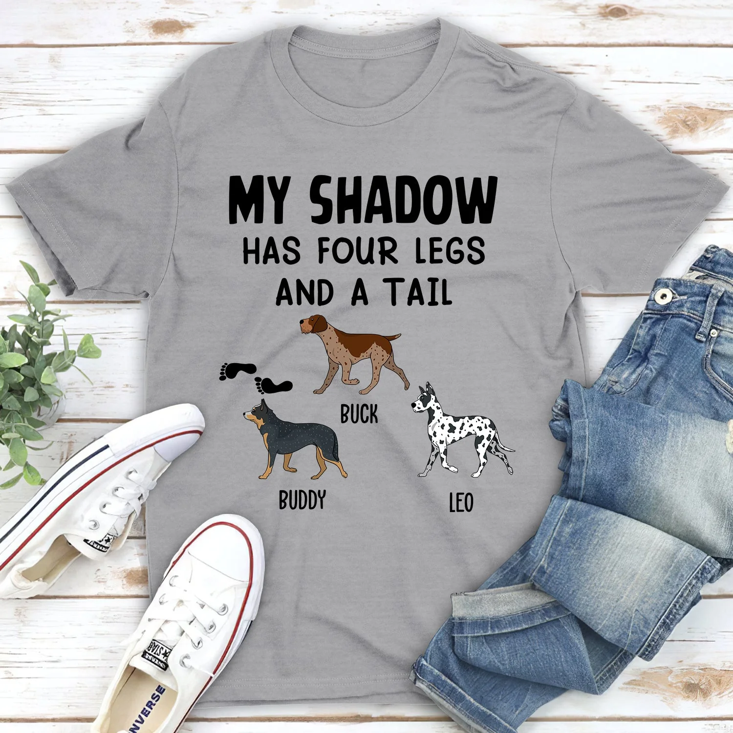 My Shadow 2 - Personalized Custom Unisex T-shirt - Image 2