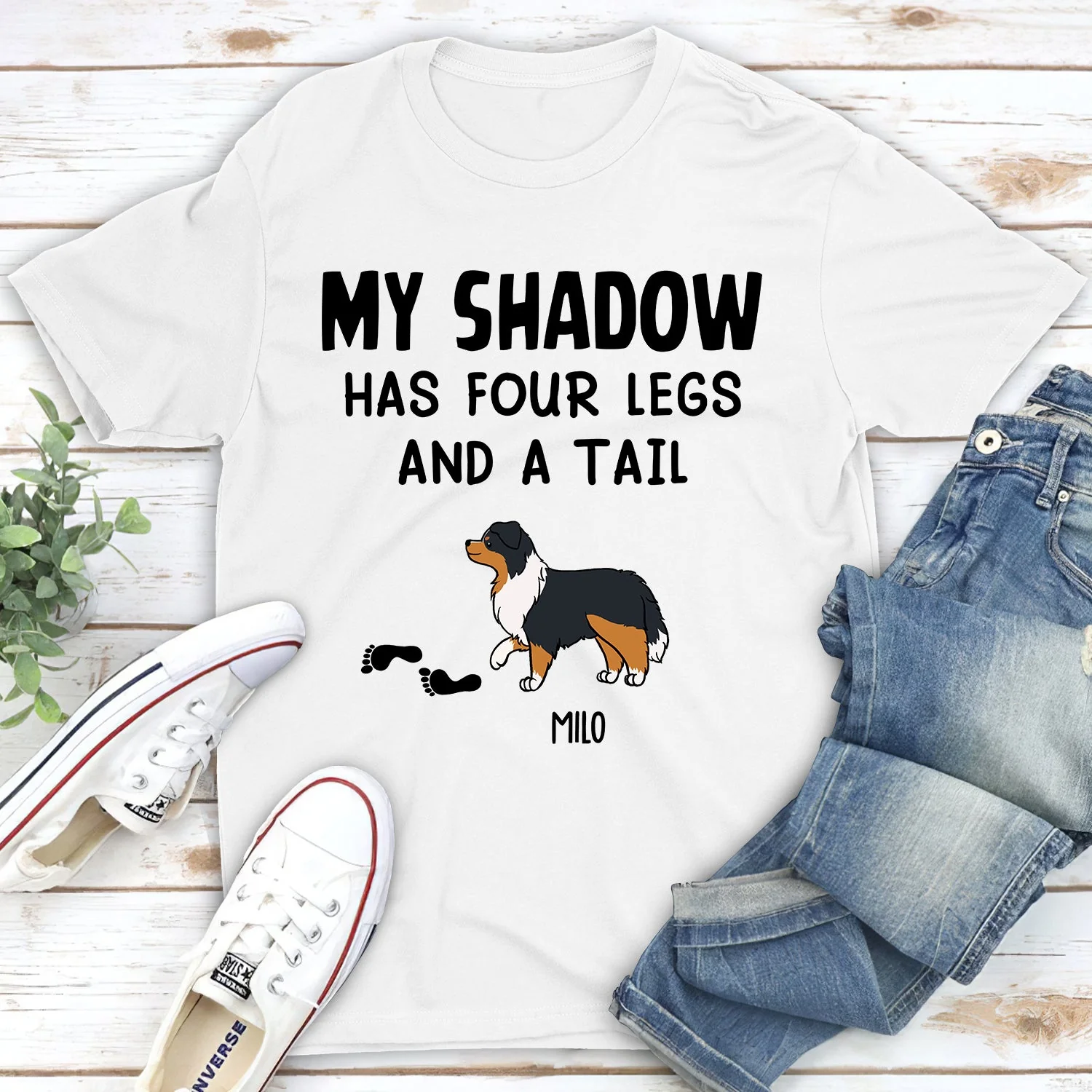 My Shadow 2 - Personalized Custom Unisex T-shirt - Image 3