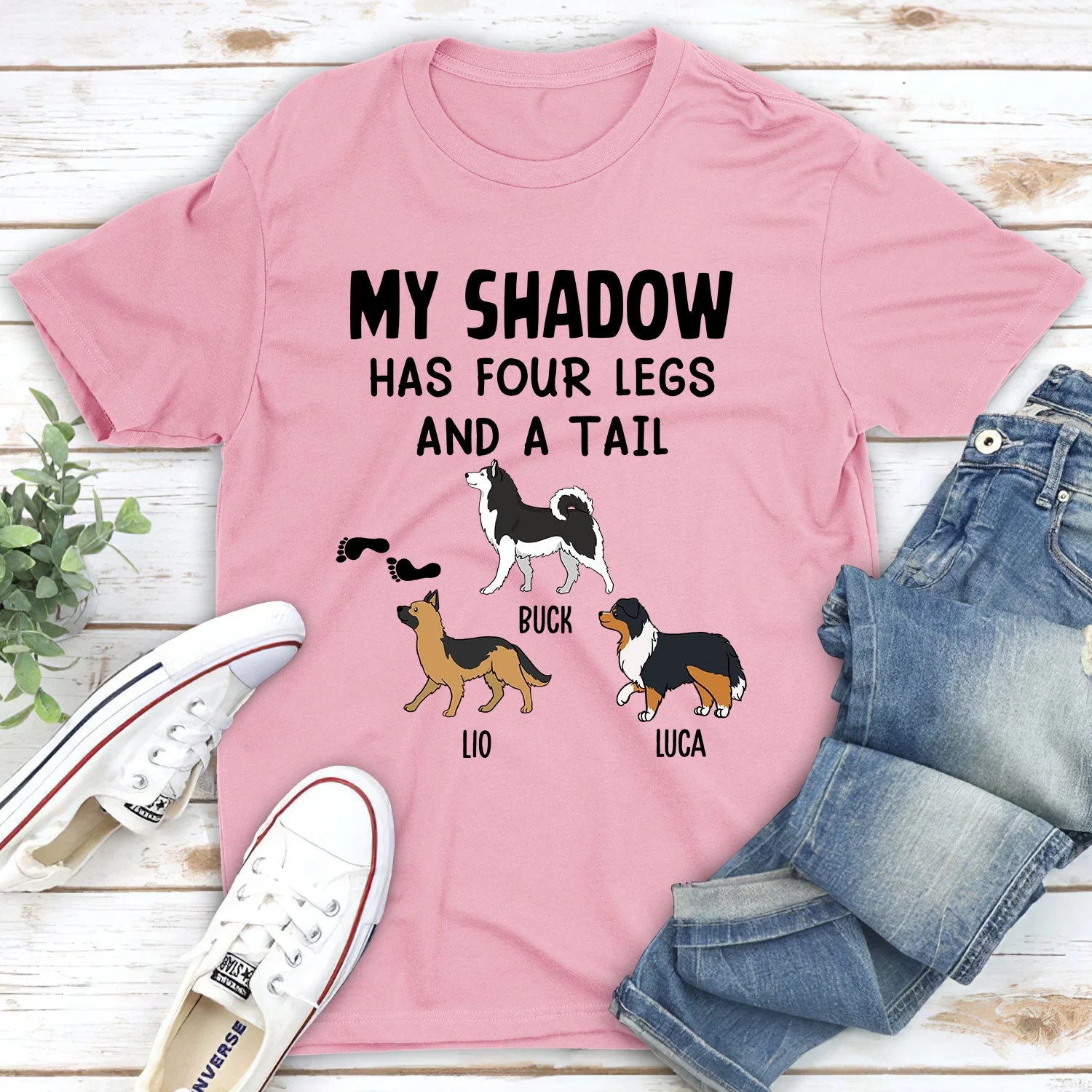 My Shadow 2 - Personalized Custom Unisex T-shirt - Image 5
