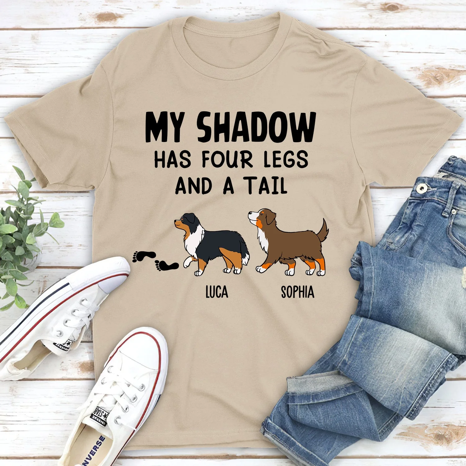 My Shadow 2 - Personalized Custom Unisex T-shirt - Image 6