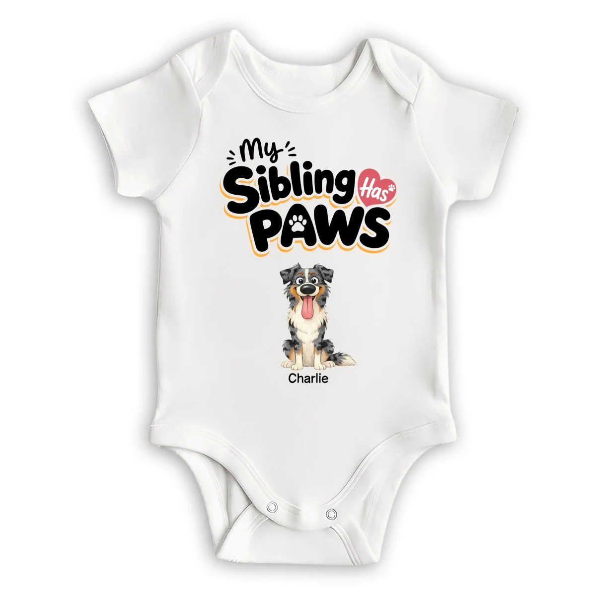 My Sibling Is Here - Personalized Custom Baby Onesie - Image 7