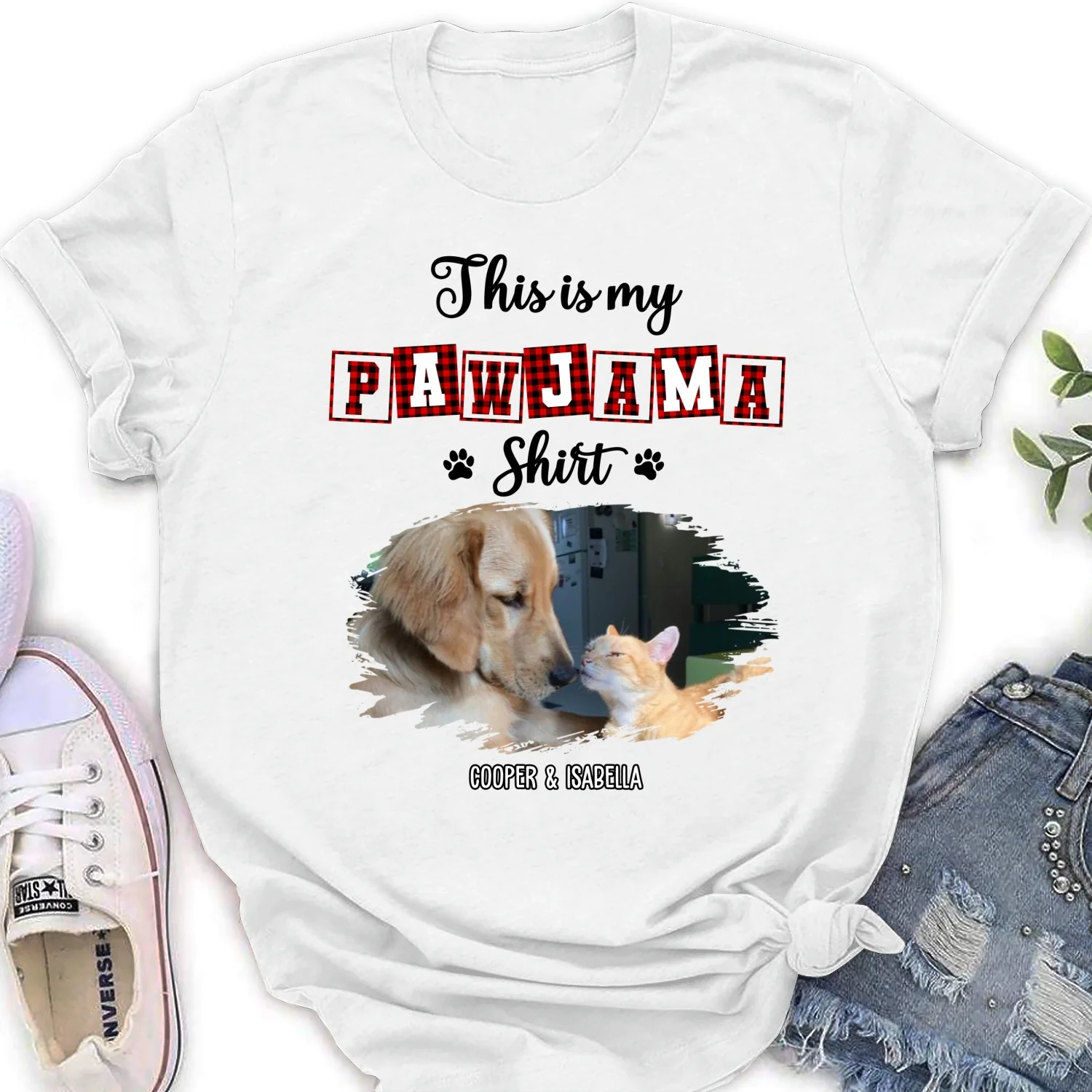 My Sleepshirt Ver Pet 2 Photo - Personalized Custom Women's T-Shirt - Image 5