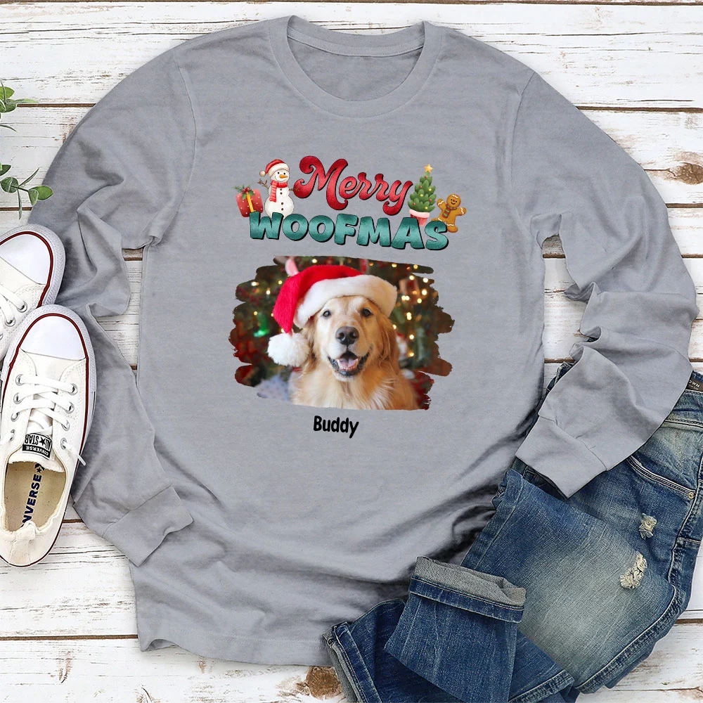My Snow Babies Photo - Personalized Custom Long Sleeve T-shirt - Image 2