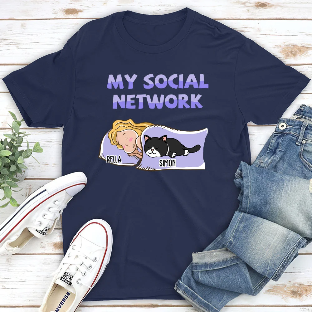My Social Network - Personalized Custom Unisex T-shirt - Image 2