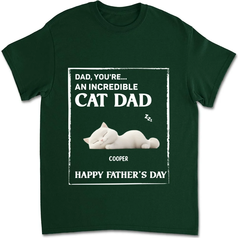 My Supper Cool Cat Dad - Personalized Custom Unisex T-Shirt - Image 7