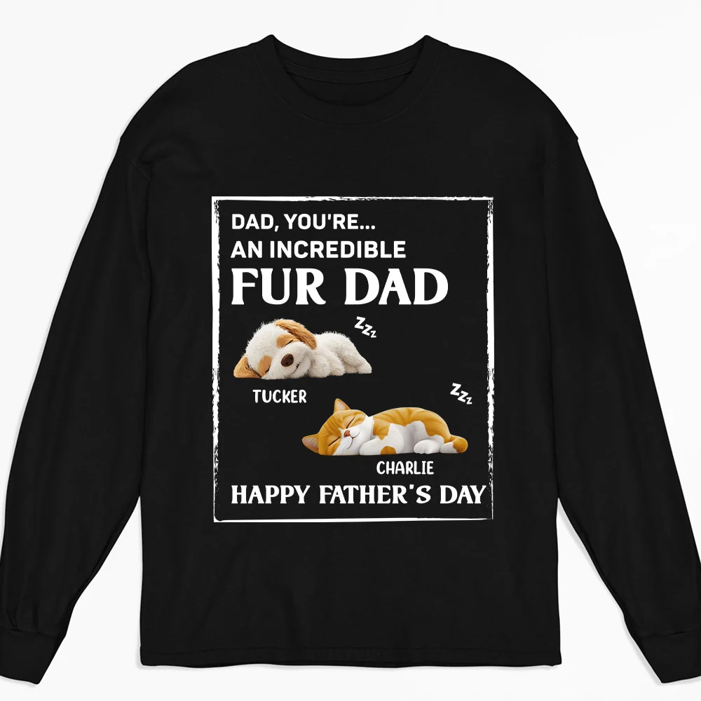 My Supper Cool Fur Dad - Personalized Custom Long Sleeve T-shirt