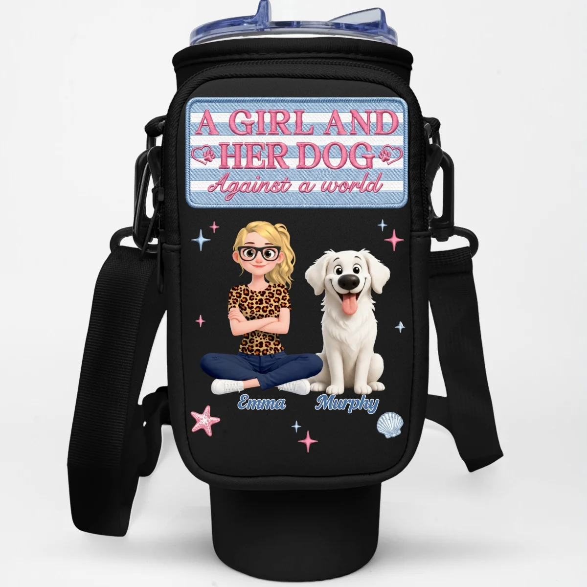 No One Can Be In The Middle - Personalized Custom Water Bottle Carrier Bag - Image 10