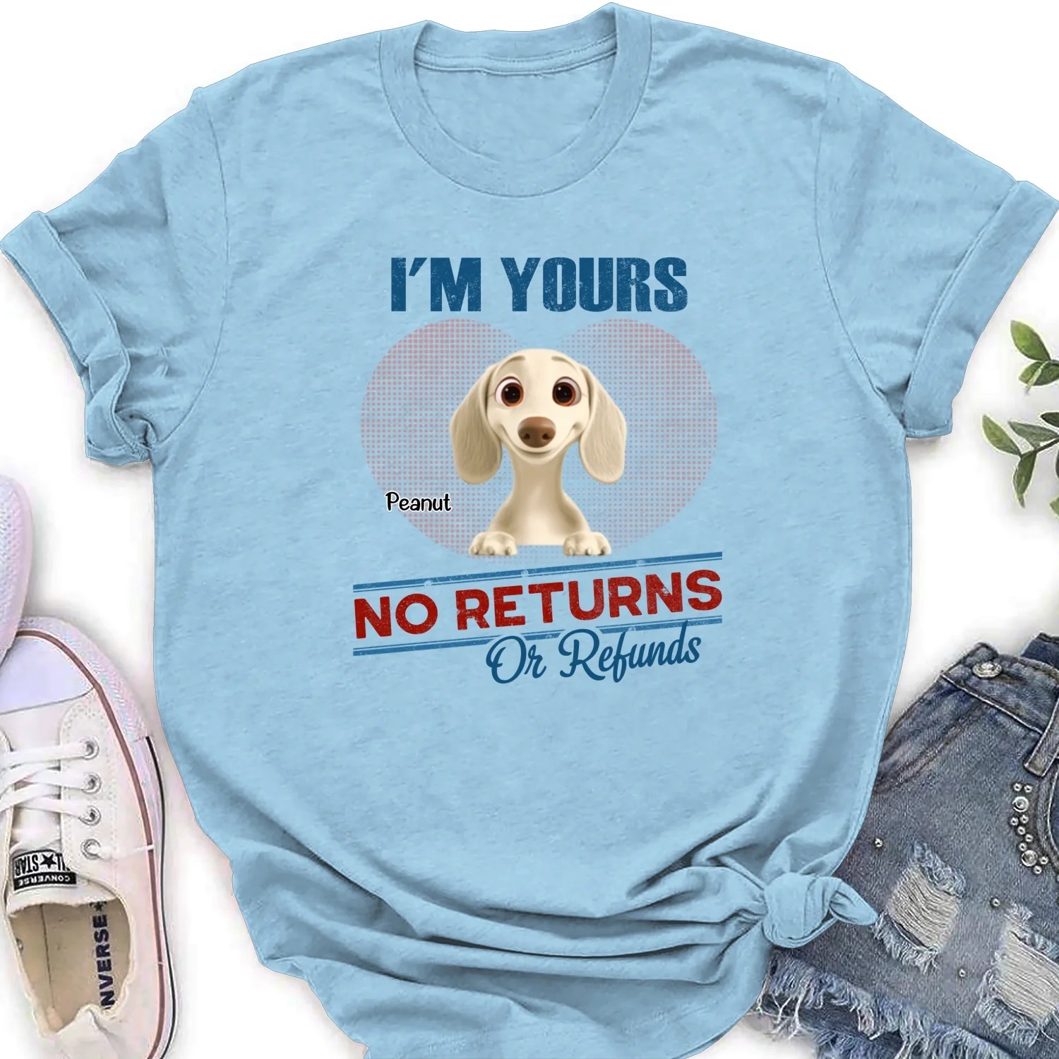 No Returns Or Refunds Fur Babies - Personalized Custom Women's T-Shirt - Image 8