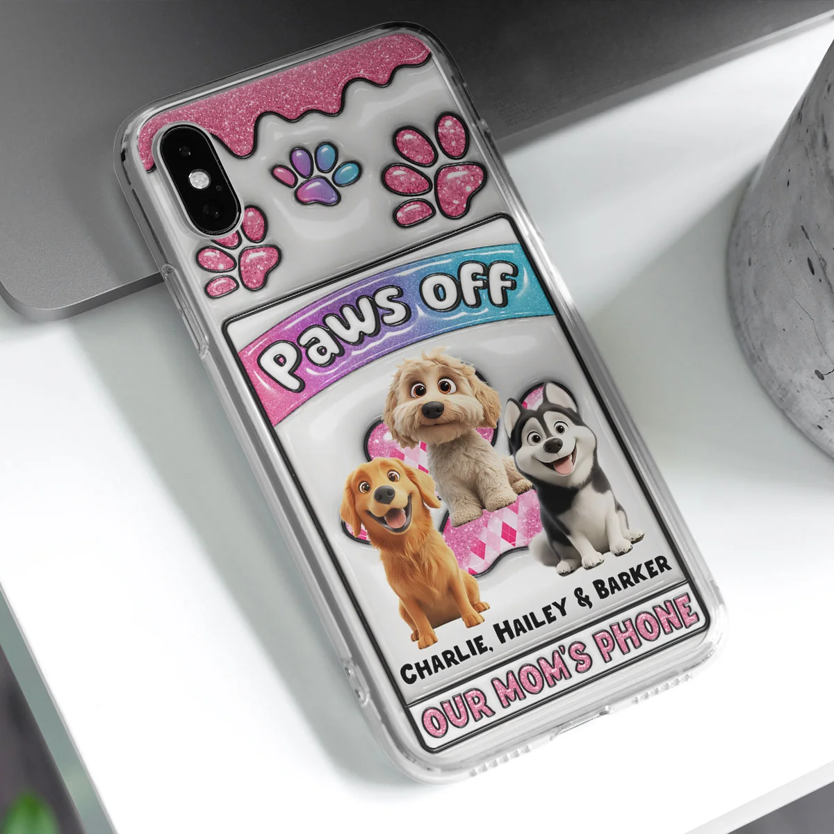 No Touch Allowed - Personalized Custom 3D Inflated Effect Phone Case - Image 3