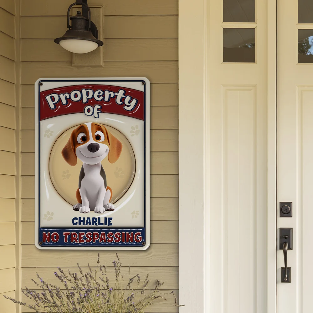 No Trespassing Version Fur - Personalized Custom 3D Inflated Effect Metal Sign - Image 5