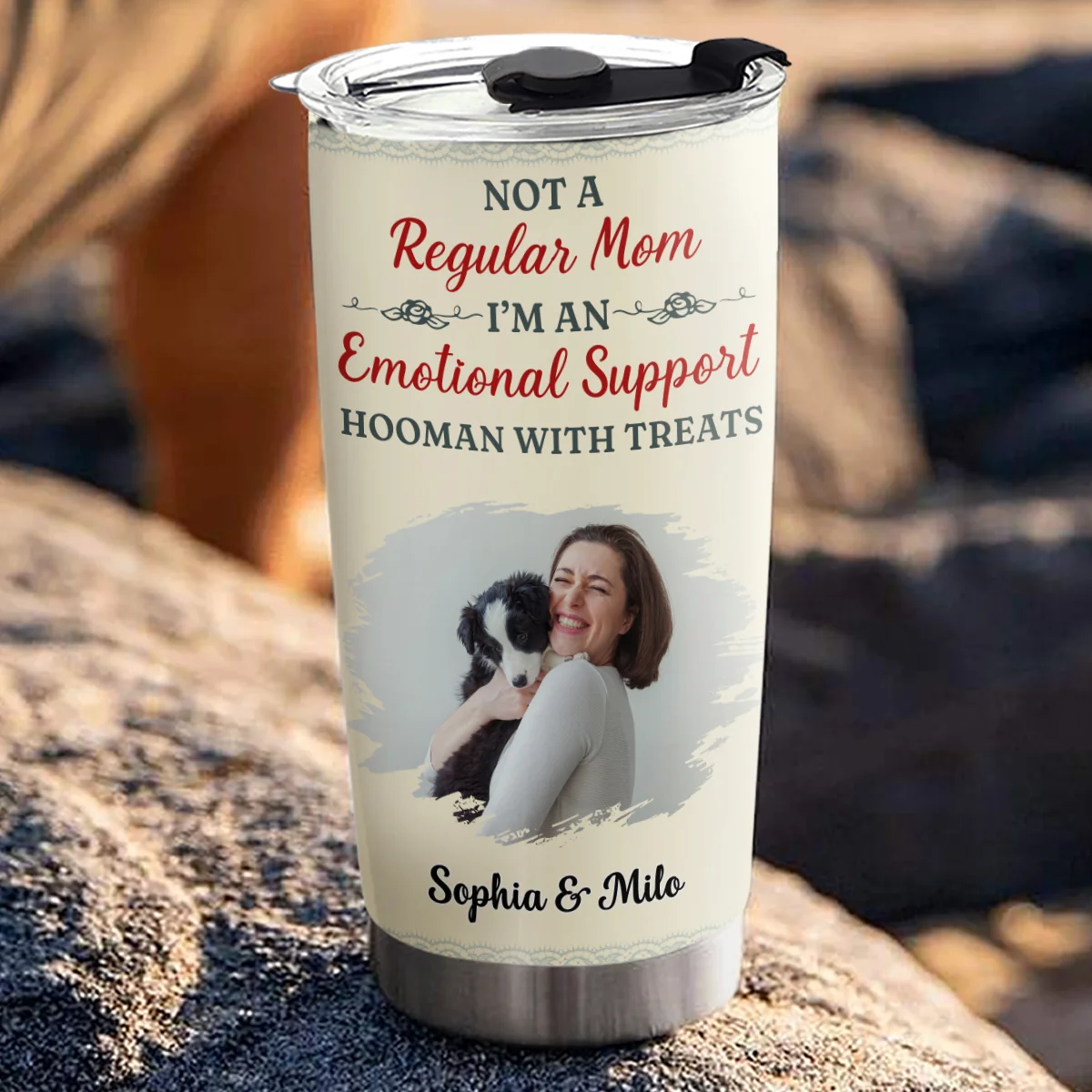 Not A Regular Mom At All Photo- Personalized Custom Tumbler - Image 3