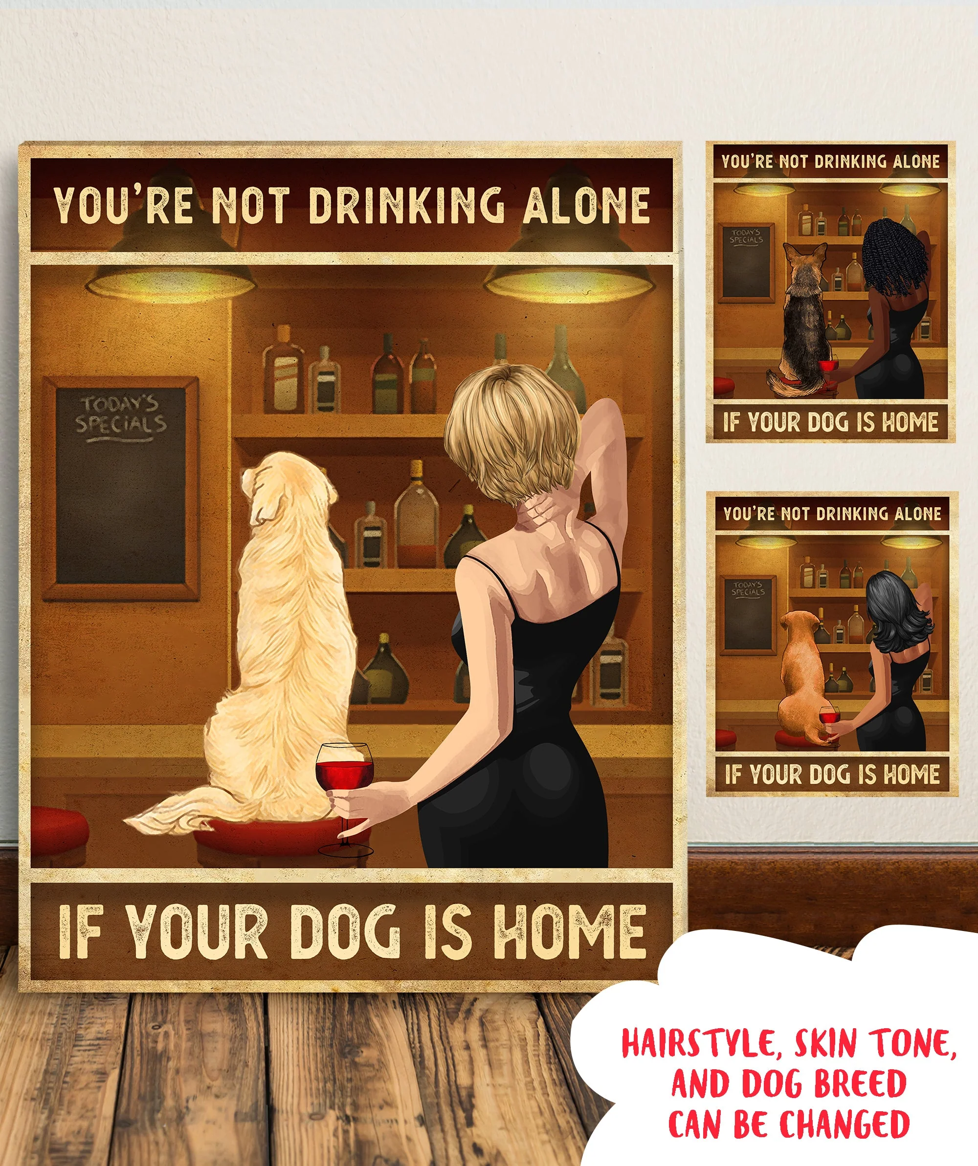 Not Drinking Alone - Personalized Custom Canvas
