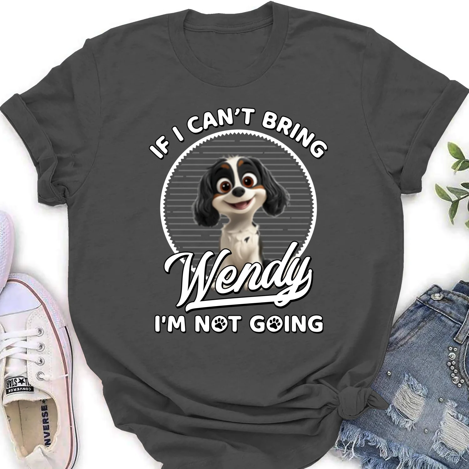 Not Going Without My Babies - Personalized Custom Women's T-shirt - Image 9