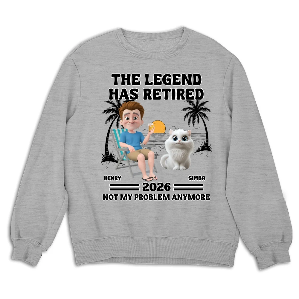 Not My Problem Cat Dad Ver- Personalized Custom Sweatshirt - Image 3