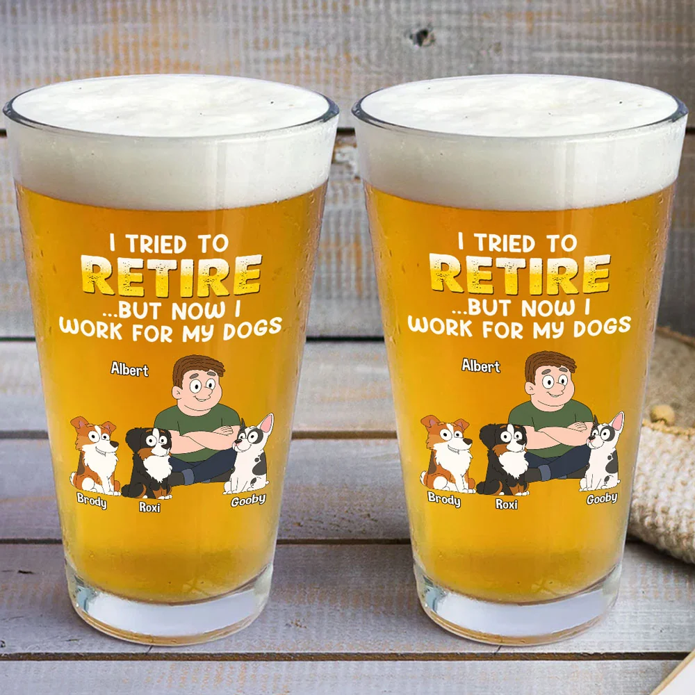 Not Retire Yet - Personalized Custom Beer Glass - Image 3