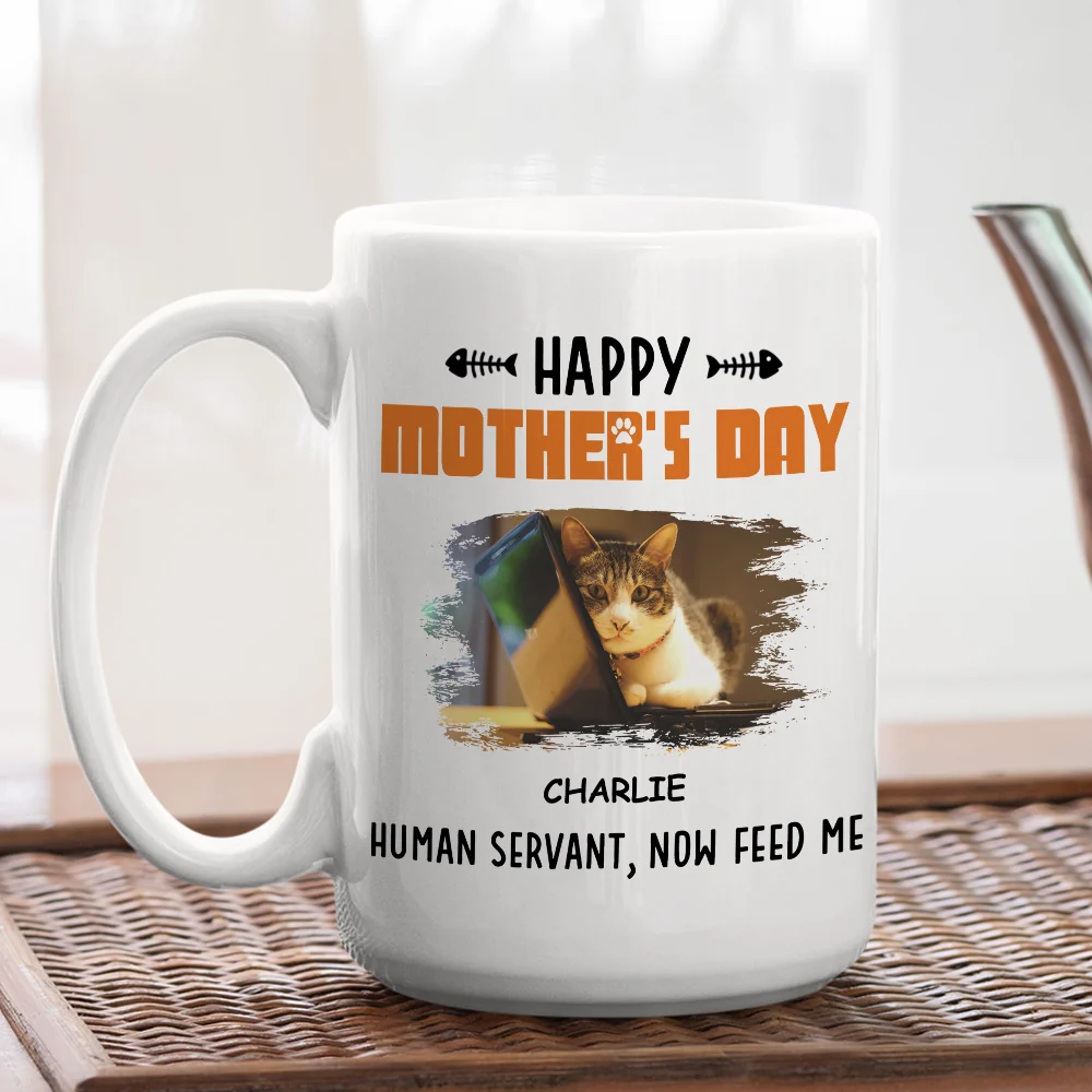 Now Feed Me Photo - Personalized Custom Coffee Mug - Image 3