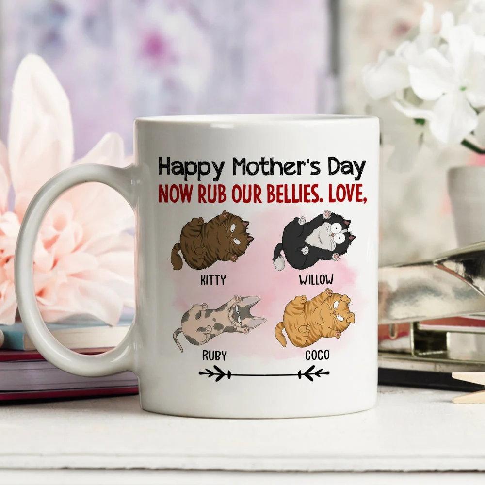 Now Rub My Belly - Personalized Custom Coffee Mug - Image 4