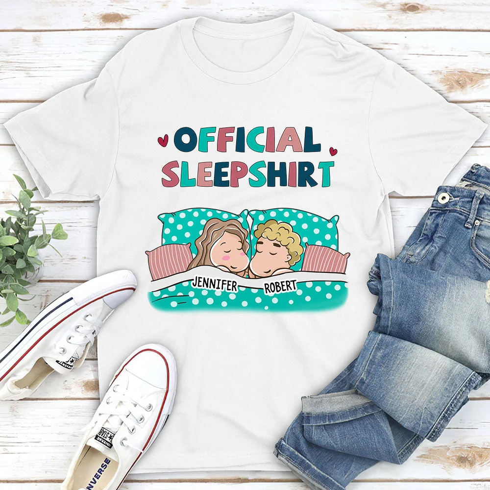 Official Sleepshirt For Couple - Personalized Custom Unisex T-shirt - Image 2