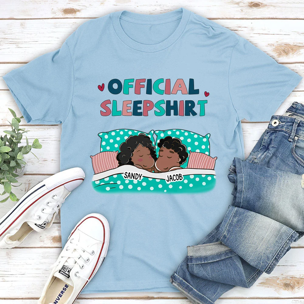 Official Sleepshirt For Couple - Personalized Custom Unisex T-shirt - Image 4