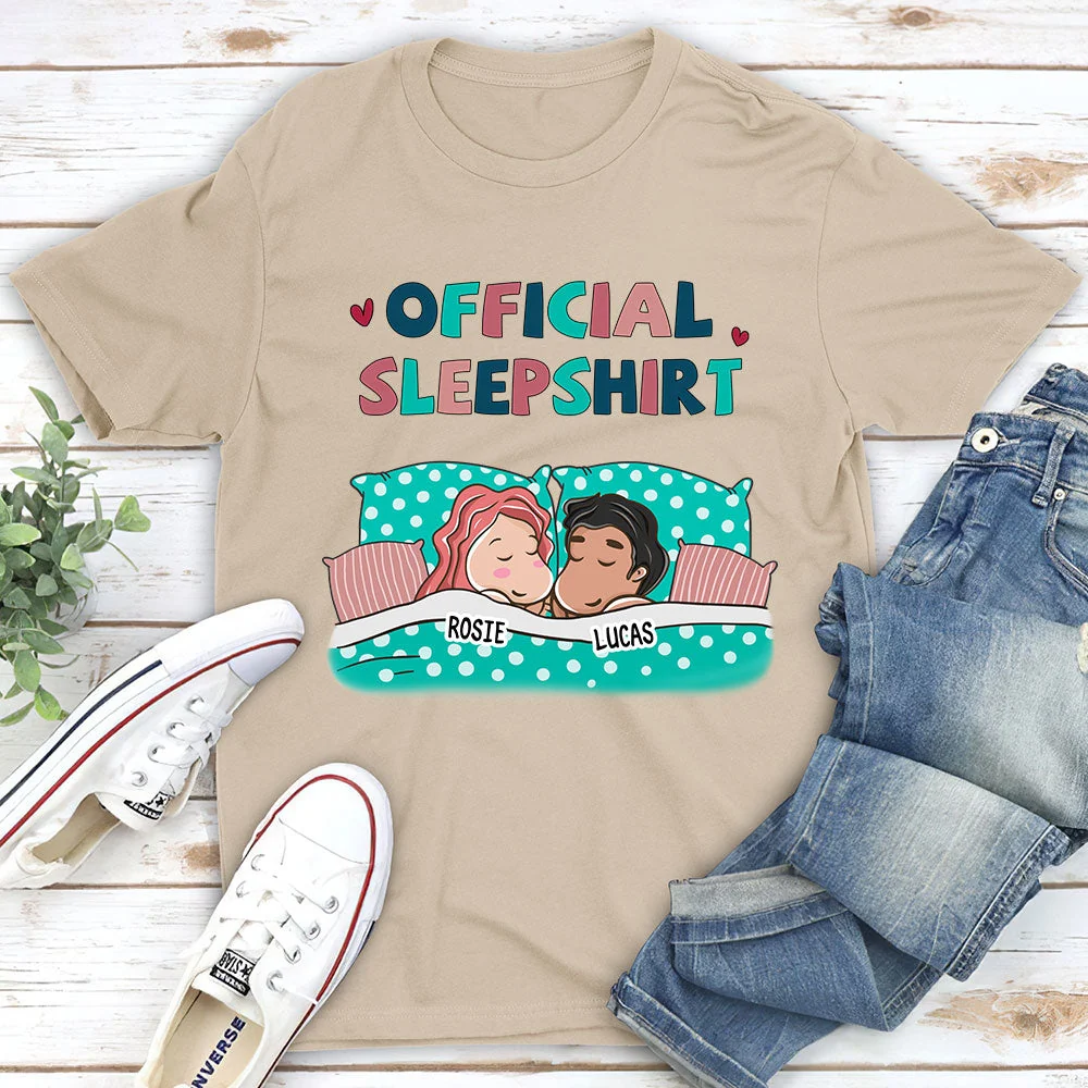 Official Sleepshirt For Couple - Personalized Custom Unisex T-shirt - Image 5