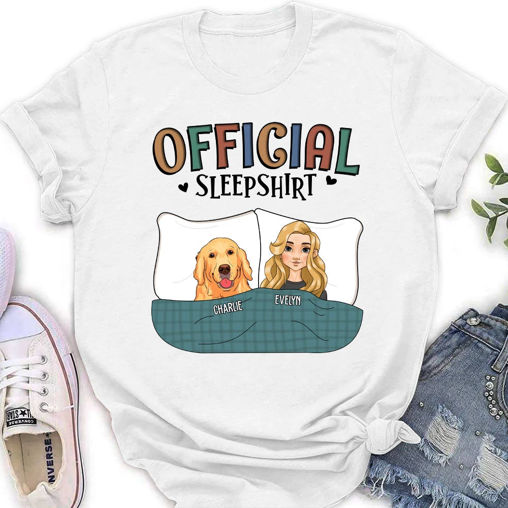 Official Sleepshirt With Pets - Personalized Custom Women's T-shirt - Image 2