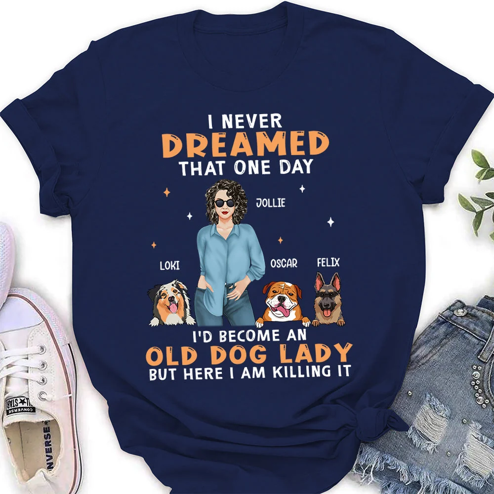 Old Dog Lady 2 - Personalized Custom Women's T-shirt - Image 5