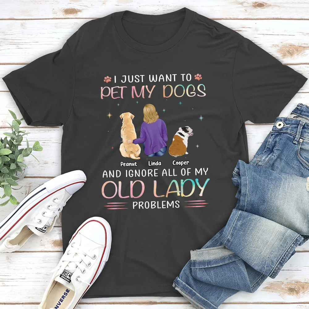 Old Lady Problem - Personalized Custom Unisex T-shirt - Image 3