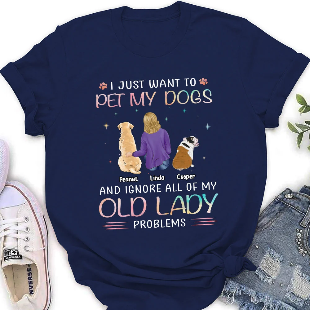 Old Lady Problem - Personalized Custom Women's T-shirt - Image 4