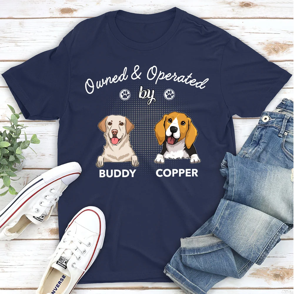 Operated By Dog - Personalized Custom Unisex T-Shirt - Image 3
