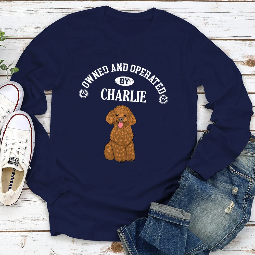 Operated By My Dog - Personalized Custom Long Sleeve T-shirt - Image 3