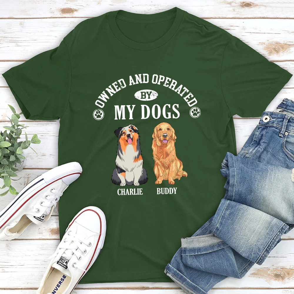 Operated By My Dog - Personalized Custom Unisex T-shirt - Image 3