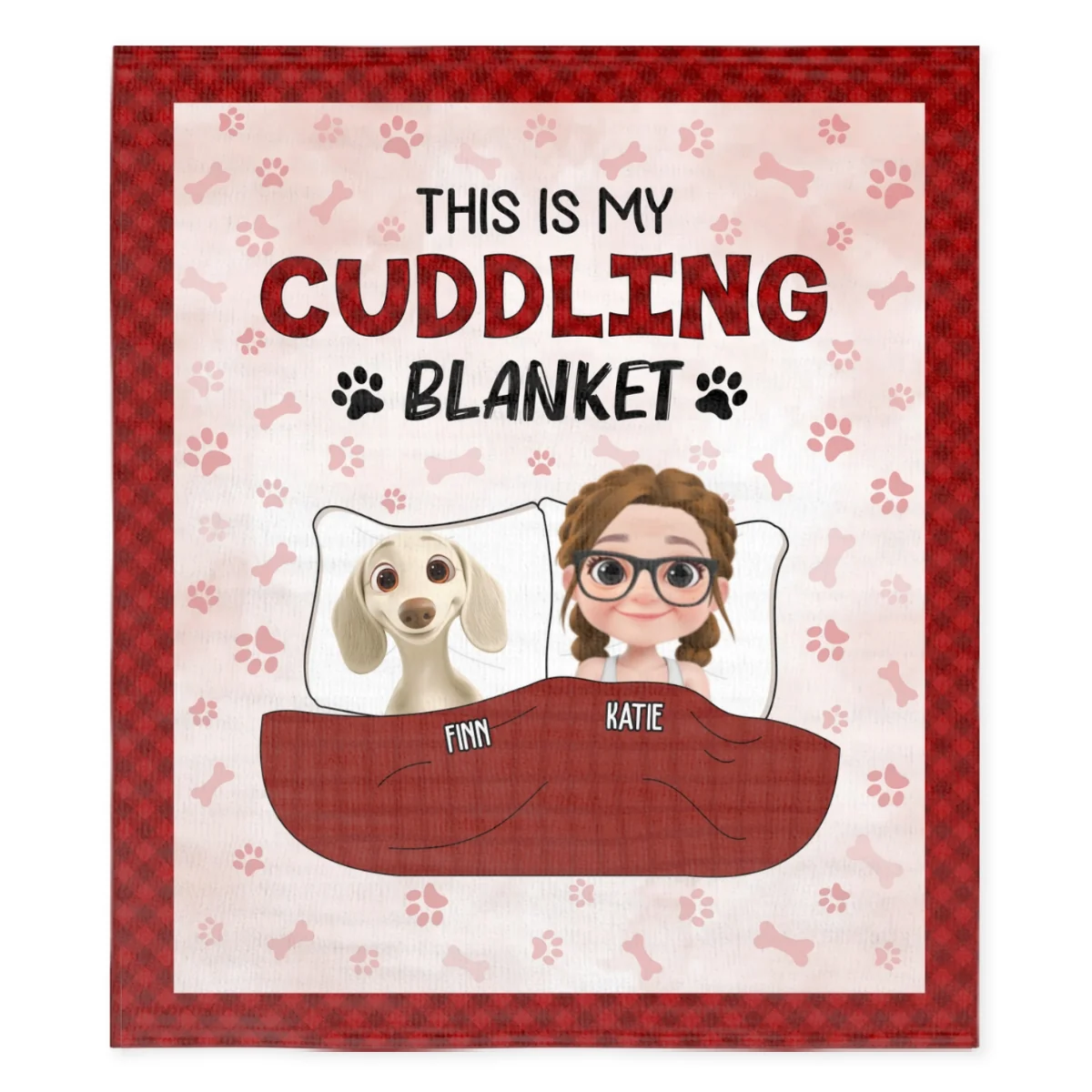 Our Baby Pets Cuddling Blanket - Personalized Custom Fleece Blanket - Image 6
