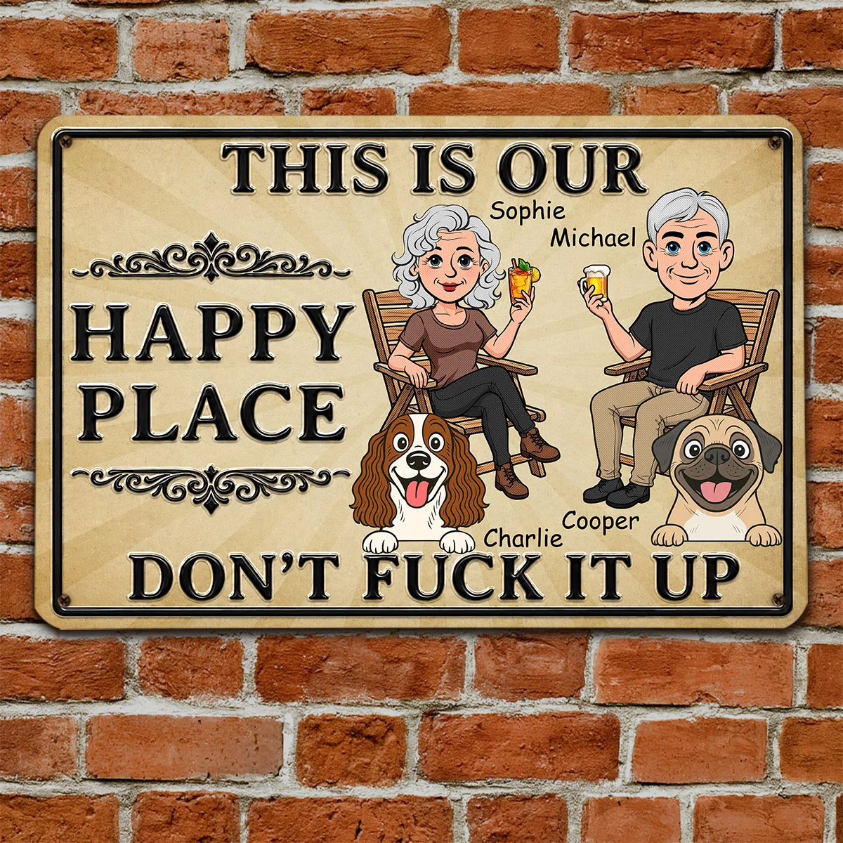 Our Best Place - Personalized Custom Metal Sign - Image 4