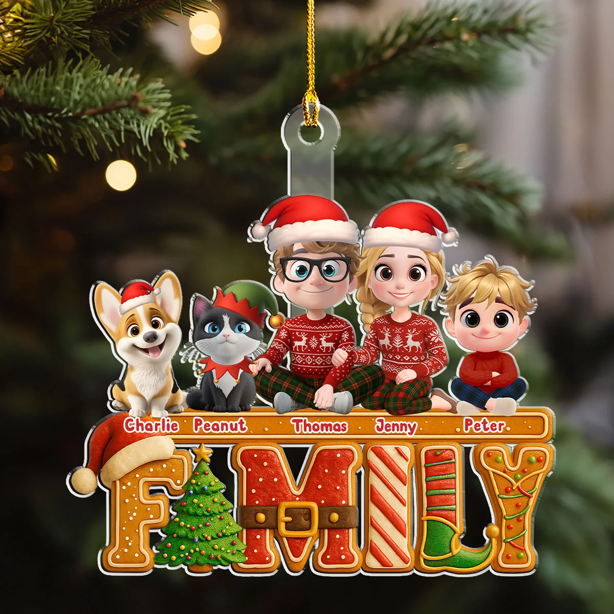 Our Christmas Laughter - Personalized Custom Acrylic Ornament