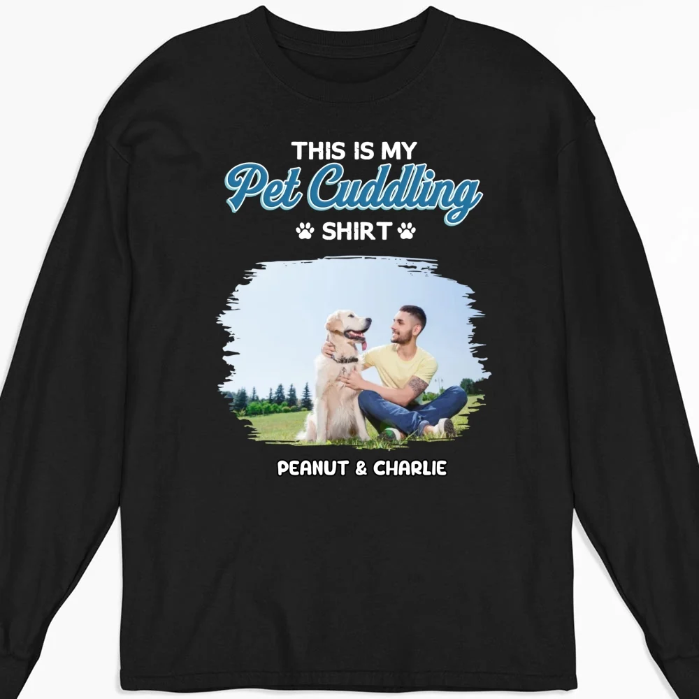 Our Cudding Cute Shirt Ver Pet Photo - Personalized Custom Long Sleeve T-Shirt