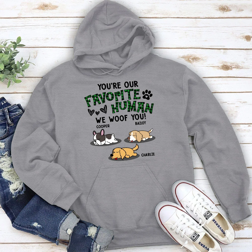 Our Favorite Dog Mom Dad - Personalized Custom Hoodie - Image 5
